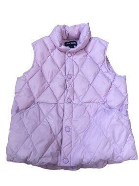 Kids Diamond-Quilted Down Puffer Vest in Light Lilac